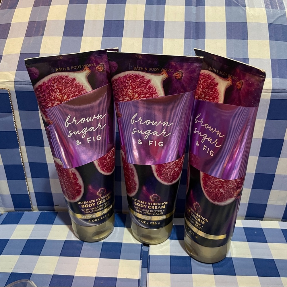 NEW Bath & Body Works Bundle 6 pcs BROWN SUGAR & FIG Body Cream and spray - Picture 4 of 7
